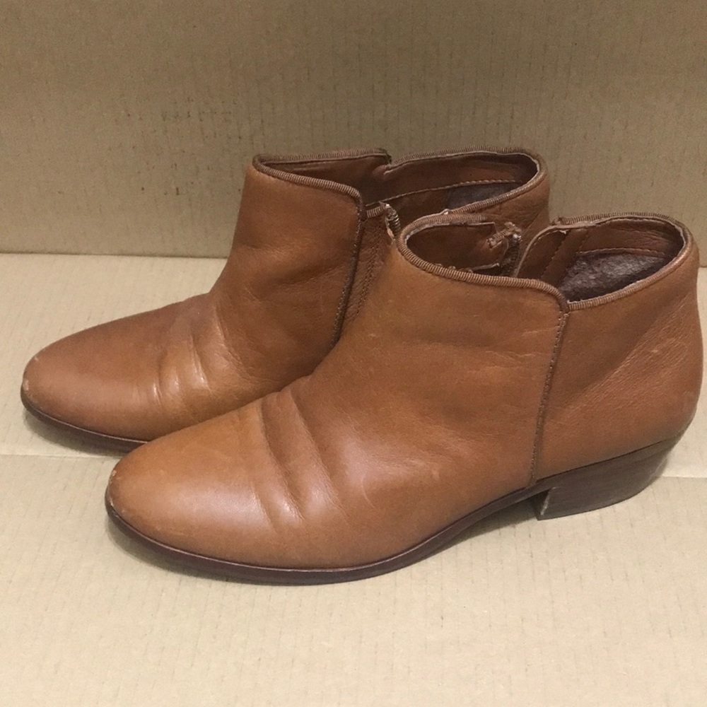 Sam Edelman Petty Ankle Bootie Sz. 7.5. Tan Leather